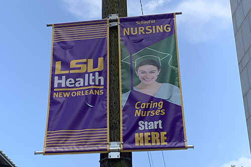 School of Nursing street banner